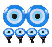 SHINEOFI 6 Piezas Clips para Ambientador de Coche con Diseño de Ojo Malvado en Vidrio, Resistente a Deformación y Portátil, Adecuado para Ventilación de Aire Acondicionado y Adorno Interior