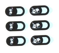 SHINEOFI 6 Piezas Cubierta de Privacidad para Webcam con Diseño de Panda Protección de Seguridad para Portátiles Tablets y Teléfonos Deslizable y Durable Peeping y Hacking