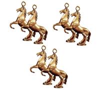 SHINEOFI 6 Piezas Dinero Caballo Llavero Mini Estatuilla De Caballo Llavero Brazalete Caballo Miniatura Colgante De Amuleto De La Suerte Novio Decoracion Miniatura Latón Bolsas