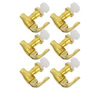 SHINEOFI 6 Piezas Grifo de Repuesto para Dispensador de Agua Boquilla del Dispensador de Bebidas Plástico 18mm Dorado, Válvula Antidescarga y Control Preciso, para Jugos y Agua en Buffets