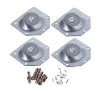 SHINEOFI 6 Piezas Juego de Tuercas Placa de Patas de sofá Patas de la Mesa de café Escritorio Conectores de Muebles Lámina Junta de Pata de Mesa Placas de Montaje de Patas de Muebles Plata
