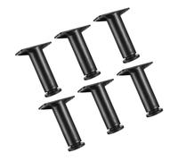 SHINEOFI 6 Piezas Marco De Soporte De La Cama Pata De Mueble Corta Extensores Extensor De De Mesa Pararse Extensión Levantador Patas De Cama Ajustables Apoyo Negro Acero Plastico