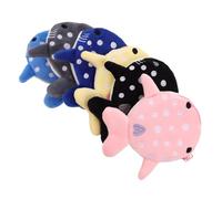 SHINEOFI 6 Piezas Mini Monedero de Tiburón de Peluche con Cremallera, Suave al Tacto y Diseño Kawaii, Adecuado para Guardar Monedas en Mochilas o Fiestas