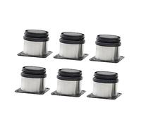 SHINEOFI 6 Piezas pies de gabinete Ajustables Patas de Escritorio Ajustables Patas pies sofá Cama de sofá Ajustable Extensor de de Mesa Acero Inoxidable