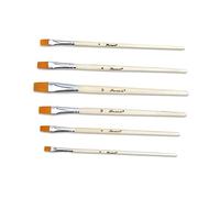 SHINEOFI 6 Piezas Pintura De Nailon Pinceles De Arte Pintura para Pintura Acrílica Cepillo De Pintura para Niños Pincel De Artista Cuadro Mezclado Ronda Tubo De Aluminio Bambú