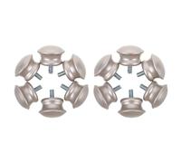 SHINEOFI 6 Tapas para Barra de Cortina 16 MM Plateadas Tipo Hongo con Rosca M5 Remates Decorativos de Plástico para Extremos de Barras de Cortina y Armario Accesorios para Herrajes de