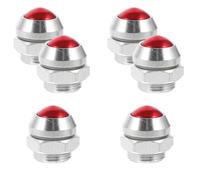 SHINEOFI 6 Válvulas de Seguridad para de 14 MM Válvula de Flotador Metálica Roja Plana Nº 6 Repuesto para Cocina Segura y Liberación Rápida de Vapor