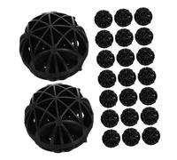 SHINEOFI 60 Piezas Bio Balls Porous Filter Media For Aquarium and Biochemical Sphere For Efficient Water Purification and Reusable Fish Tank Filter Element