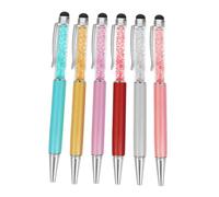SHINEOFI 6piezas Bolígrafo Capacitivo de Metal Lápiz Táctil Óptico de Cristal para Escribir en Dispositivos Móviles y Tabletas Color Aleatorio