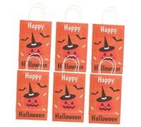 SHINEOFI 6piezas Bolsas De Papel para Halloween Unidades Duraderas para Guardar Cosas Bolsas De Obsequio De Papel De para Obsequio Creativo Fiestas De Halloween