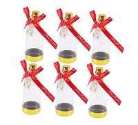 SHINEOFI 6piezas Caja de Dulces Forma Botella Champán Cajas Obsequio para Fiestas Eventos Color Rojo Dorado para Bodas Cumpleaños y Celebraciones