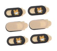 SHINEOFI 6piezas Cobertura de Privacidad para Cámara Web Tapas Protectoras de Lente Estampados de Tigre Funda para Cámara para Uso Doméstico y Oficina