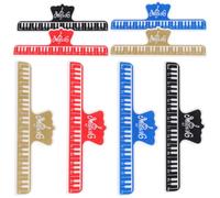 SHINEOFI 8 Clips de Partituras para Libros de Música en Varios Colores, Pinzas de Abs para Sujetar Páginas Abiertas, Fáciles de Transportar, Paquete de 8 Unidades