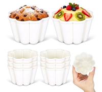 SHINEOFI 8 moldes de plástico para pudín, molde de gelatina para pudin, postre para gelatina, crema de huevo, chocolate, pasteles y postres para fiestas