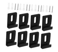 SHINEOFI 8 Piezas Clips de Espejo Inoxidable Soporte Cuadrado Resistente para Colgar Espejos sin Marco Kit de Fijación con Tornillos para Montaje Seguro Pared Diseño Duradero