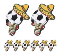 SHINEOFI 8 Piezas Pin en Forma de Corazón Diseño Único Mexicano Conmemorativo en Aleación de Zinc Copa Mundial 2026 para Aficionados al Fútbol y Coleccionistas
