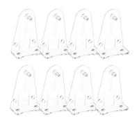 SHINEOFI 8 Piezas Soportes Transparentes para Persianas de Clips de Fijación Inferior para Estores Accesorios para Ventanas Fácil Instalación Material Pom Duradero