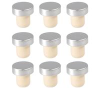 SHINEOFI 9 Tapones para Botellas de Vino de Aluminio de 29 MM Sellado Hermético Color Plateado Pack de 9 Unidades Prácticos para Conservar Vino y Bebidas en Casa y Bar