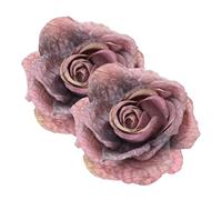 SHINEOFI Abrazadera de Cortina Diseño de Flor Rosa 2 Piezas, Clip de Sujeción para Cortinas en Degradado Morado, Accesorio para Dormitorio y Sala, Resistente y Decorativo