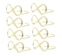 SHINEOFI Abrazaderas para Soporte de Notas y Fotos en Acero al Carbono Dorado, 20 Piezas Diseño Creativo y Forma de Lazo para Decoración en Hoteles y Hogar