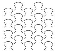 SHINEOFI Accesorios para Manivela Manual de Ventana de Coche, 20 Piezas Metálicas con Pasadores y Clip de Resorte, Compatibles con Regulador de Puerta de Automóvil