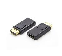 SHINEOFI Adaptador Displayport a 1080P Convertidor Macho a Hembra Compatible Pc y HDTV Plástico Duradero Cable de para Televisión y Computadora Color Negro