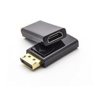 SHINEOFI Adaptador Displayport Macho a Hembra 1080P Compatible Pc y HDTV Conector Oro Convertidor de Accesorio para y Proyectores Color Negro