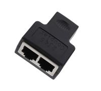 SHINEOFI Adaptador Divisor Ethernet Conector de Cable Divisor Plástico para Línea Duradero y Fácil de Usar para Dos Dispositivos