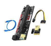 SHINEOFI Adaptador Pci E con Cable USB y Pantalla LED para Minería de GPU y Estable para Rig de Minería