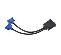 SHINEOFI Adaptador Vga Dual Cable Divisor de Video con Conector Macho y Hembras para Pantallas y Proyectores Negro Azul