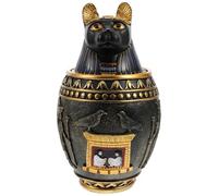 SHINEOFI Adorno Egipcio de Resina Estilo Antiguo Canopic Jar Pequeño para Decoración del Hogar Oficina y Bares Figura Artesanal Temática Egipcia para Escritorio y Espacio Interior