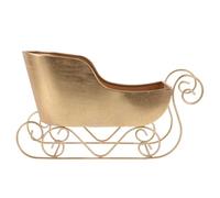 SHINEOFI Adorno en Fiesta de Navidad Navideño de Hierro Dorado de Trineo y Accesorio Clásico para de Mesa para Ambiente Navideño