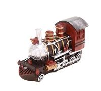 SHINEOFI Adorno Tren Retro de Resina Vintage Decoración Creativa para Hogar y Oficina Accesorio para Fotografía Figura Decorativa Locomotora Pequeña Pieza Única para Mesa y Estantería