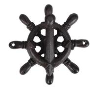 SHINEOFI Aldaba de Puerta Vintage de Hierro Fundido en Negro, Tirador Diseño de Ancla Náutica, Manija Rústica para Puertas Exteriores y Muebles, Herrajes Resistentes para Tocadores