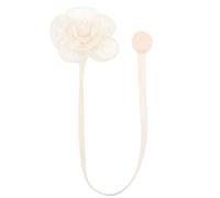 SHINEOFI Alzapaños Decorativos para Cortinas de Cuerda de Algodón Beige Abrazadera Magnética Clip Floral para Sujetar Cortinas en Sala y Cocina Accesorios de Hogar