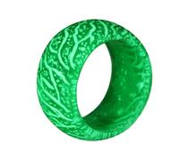 SHINEOFI Anillo de Resina Efecto Craquelado Luminoso Color Verde Talla 10 Anillo Pequeño para Mujer Adecuado para Fiestas Viajes y Uso Diario