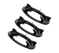 SHINEOFI Anillo de Wok Reemplazable de Hierro, 3 Piezas, Soporte para Hornillo de Gas, Estructura Estable, Resistente al Calor para Cocina