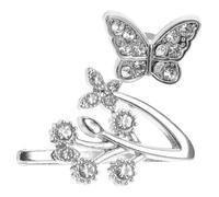 SHINEOFI Anillo Decorativo de Correa para Reloj de Dijes con Dije de Insecto y Tachuelas de Gemas de Imitación Decoración de Joyería para Mujer Eventos Especiales