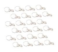 SHINEOFI Anillos para Colgar Cortinas Metálicos 50 Piezas Clips de Cortina con Diseño Dentado Hierro Resistente para Ventanas y Duchas Accesorios de Hogar