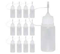 SHINEOFI Aplicadoras de Pegamento 15 Botellas de Plástico Blanco de 30 Ml Punta de Aguja para Dispensar Precisión en Manualidades y Reparaciones Domésticas