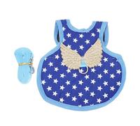 SHINEOFI Arnés Ajustable para Gallinas Domésticas Chaleco Resistente al Desgaste Tamaño M Azul Estrellas Accesorio para Mascotas Pollos y Patos Uso en Exteriores