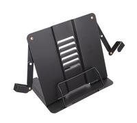 SHINEOFI Atril De Lectura Metálico Ajustable Negro, Estantería Sencilla De Escritorio Multifuncional Para Estudiantes y Niños, Soporte Resistente Para Libros y Partituras En Casa y Oficina