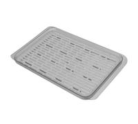 SHINEOFI Bandeja Escurridora de Doble Rejilla PET para Cocina y Frutas | Diseño Antideslizante, Material PET y Abs, Uso Doméstico y Reuniones, Color Negro
