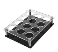 SHINEOFI Bandeja Portavasos de Acrílico Transparente 12 Ranuras (3x4, Diámetro 3.8 Cm) Estante Organizador para Bar y Fiestas Soporte para Vasos de Licor y Vasos de Shot