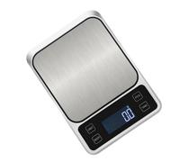 SHINEOFI Báscula Digital de Cocina 5kg/1g Acero Inoxidable Batería Recargable, Báscula Electrónica de Alimentos de Alta Precisión para Hornear y Laboratorio, Escala Portátil para Gramos