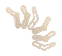 SHINEOFI Bloqueador de Calcetines de Madera Ajustable y Base Integrada 6 Piezas Estructura Minimalista Ajuste Dentado para Tejer Adecuado para Manualidades y Principiantes