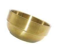 SHINEOFI Bol de Afeitar para Hombre de Acero Inoxidable Dorado Cuenco para Espumar Jabón de Afeitar Herramienta Facial de Limpieza Resistente y Duradera Uso Barberías y Hogares