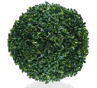 SHINEOFI Bola de Boj Artificial 33 CM 2 Unidades Esfera Decorativa de Césped Artificial Resistente para Jardín y Decoración Interior Bolas de Topiario Simuladas para Colgar y Ambientar