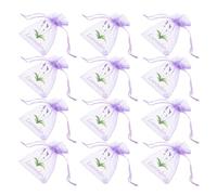 SHINEOFI Bolsitas de Lavanda Vacías de Malla Transpirable Cordón, Color Lavanda Claro, Tamaño Pequeño para 5g, 50 Unidades, Bolsas para Té Suelto y Especias, Uso en Armarios y Cajones
