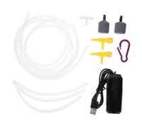 SHINEOFI Bomba de Aire para Acuario USB Pequeña y Silenciosa Aerador Estable con Burbujas Uniformes para Peceras Domésticas Diseño Compacto y Resistente para Oxigenar Peces Color Aleatorio